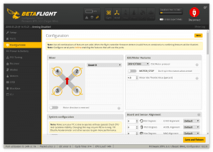 betaflight brainfpv yaw configuration uruav ur65 radix motoren cleanflight noteworthy